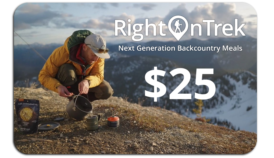 RightOnTrek $25 gift card