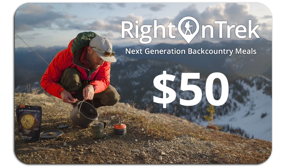 RightOnTrek $50 gift card