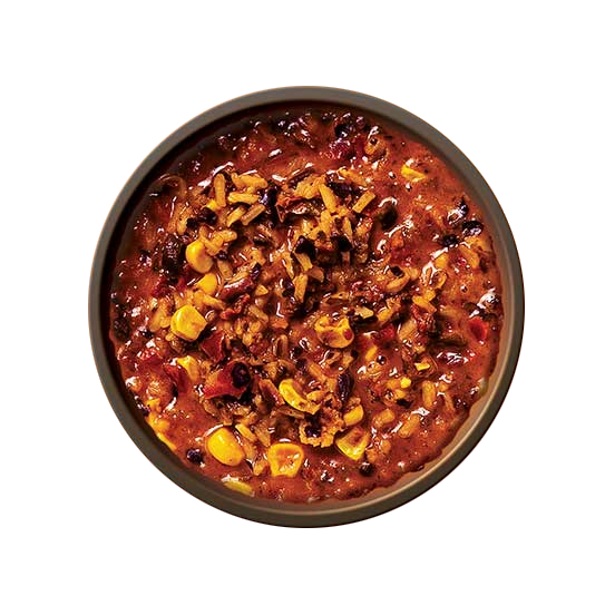 RightOnTrek backcountry chili meal in bowl