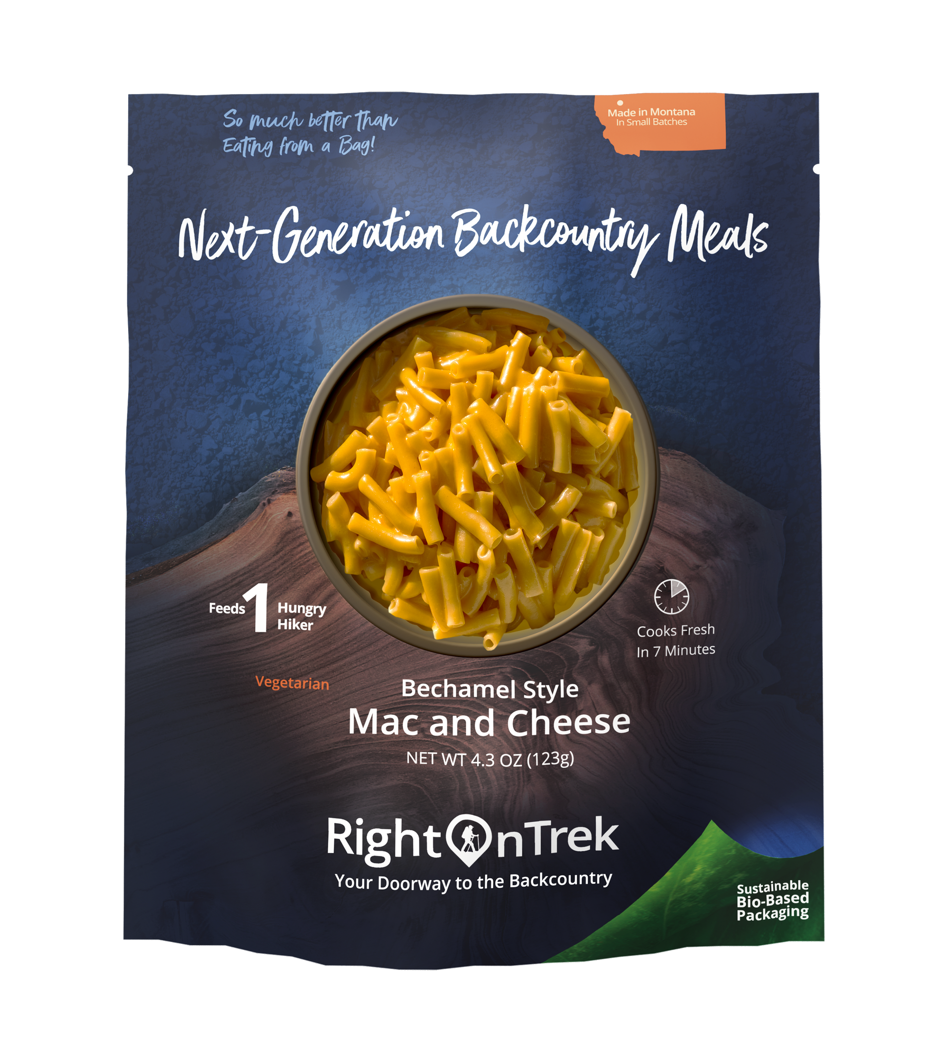 RightOnTrek bechamel style mac and cheese reserved edition feeds 1 person