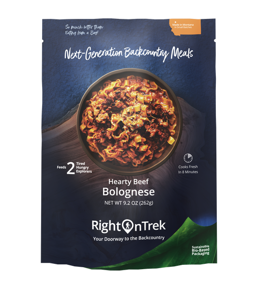 RightOnTrek hearty beef bolognese feeds 2 people 