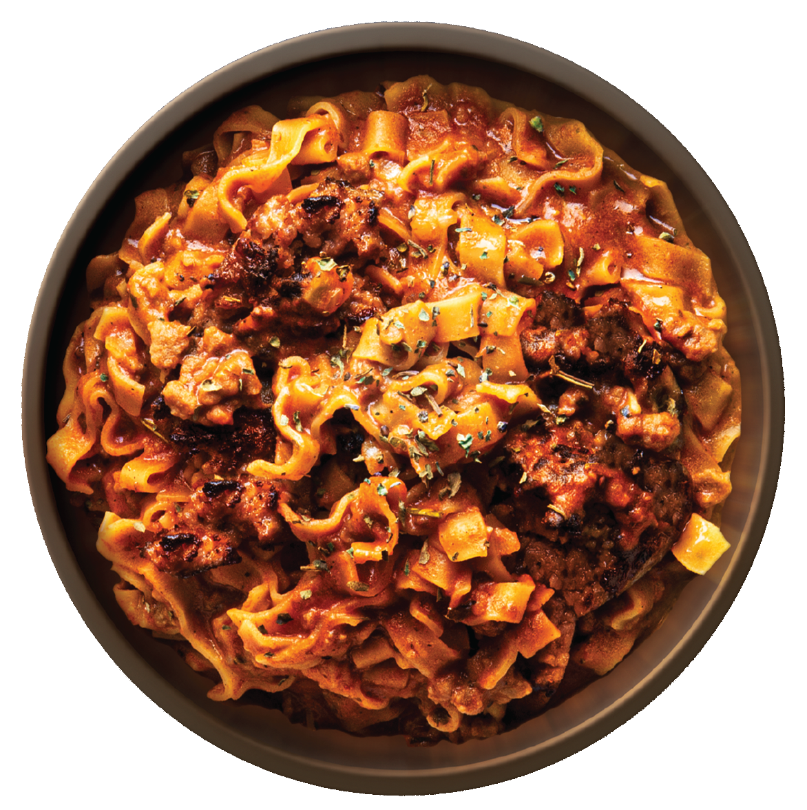RightOnTrek hearty beef bolognese meal in bowl